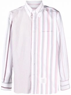 Thom Browne panelled striped shirt