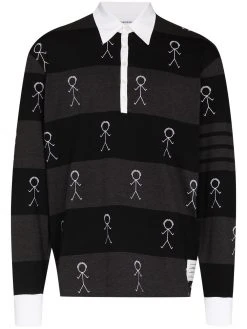 Thom Browne Mr. Thom-print polo shirt
