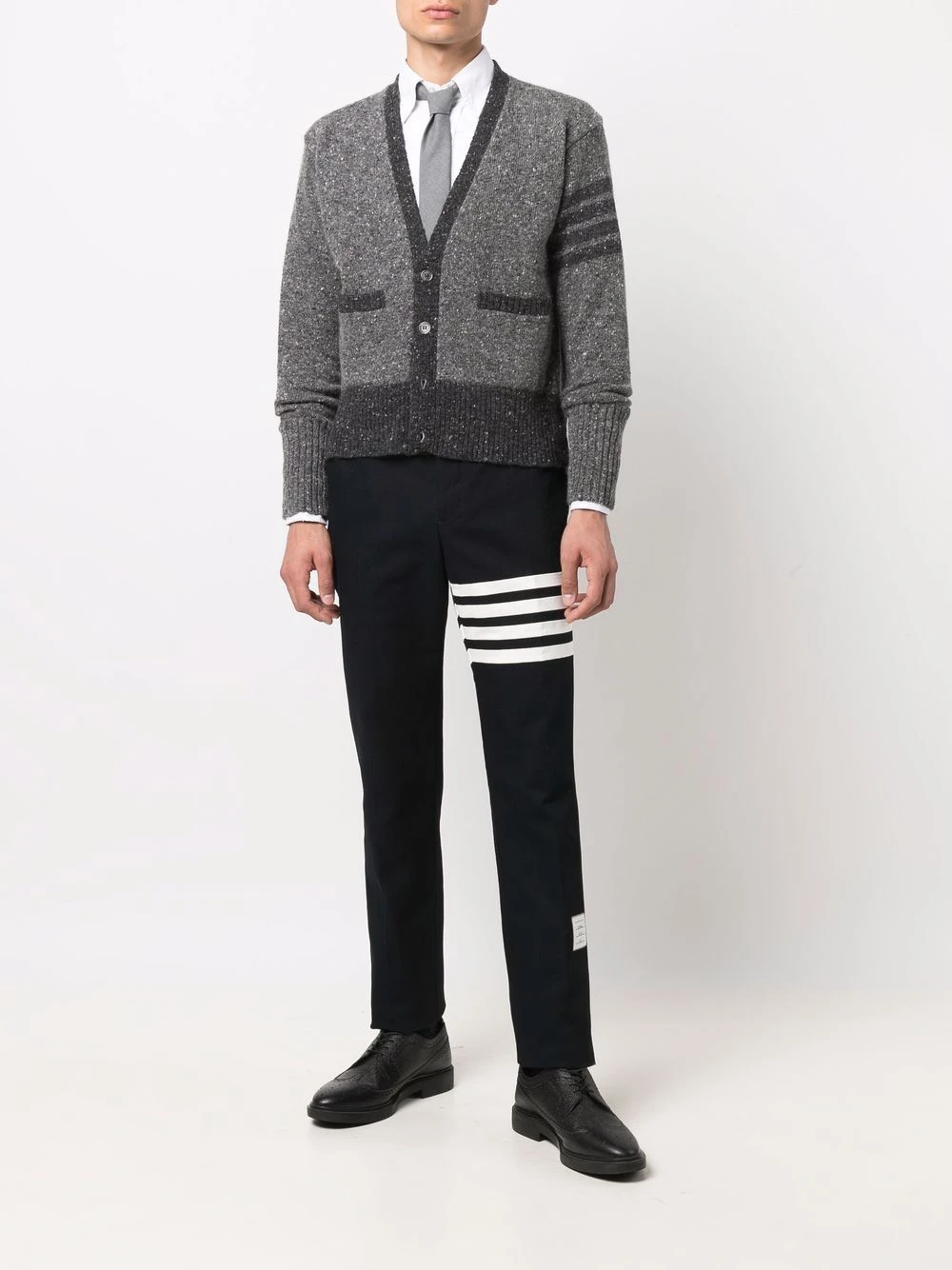 Wholesale π Thom Browne 4 Bar stripe tweed cardigan cardigans of men βοΈ 2 Thom Browne 4-Bar stripe tweed cardigan