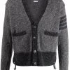 Thom Browne 4-Bar stripe tweed cardigan