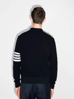 Thom Browne 4-Bar Stripe long-sleeved polo shirt