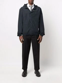 Thom Browne logo-patch hooded jacket