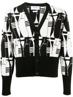 Thom Browne intarsia-knit cardigan