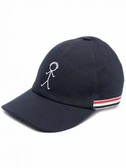 Thom Browne stick-man logo-tape cap