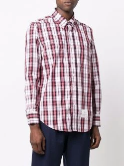 Thom Browne tartan-check poplin shirt