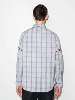Thom Browne RWB-armband windowpane-print shirt