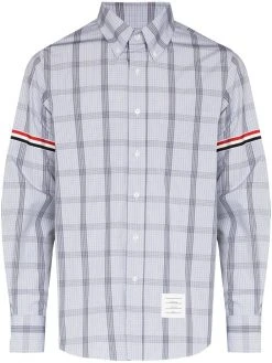 Thom Browne RWB-armband windowpane-print shirt