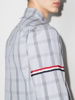 Thom Browne RWB-armband windowpane-print shirt