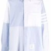 Thom Browne 4-Bar stripe panelled shirt