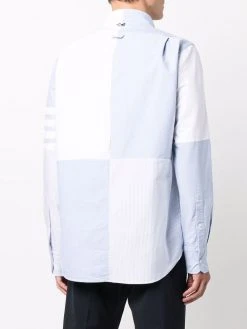 Thom Browne 4-Bar stripe panelled shirt