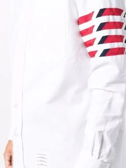 Thom Browne 4-Bar stripe long-sleeve shirt