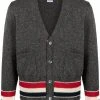 Thom Browne tricolour stripes V-neck cardigan