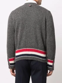 Thom Browne tricolour stripes V-neck cardigan