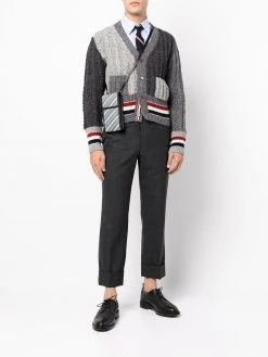 Thom Browne RWB-stripe two-tone cardigan