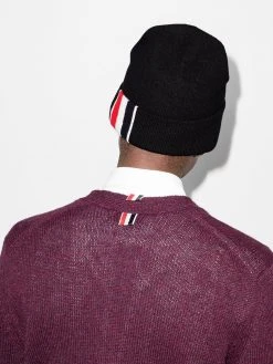 Thom Browne tricolour detail beanie