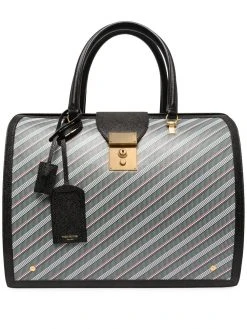 Thom Browne diagonal-stripe briefcase