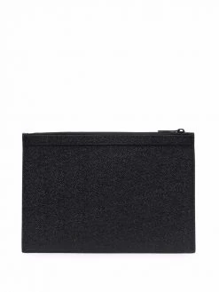 Best Sale ⌛ Thom Browne Grosgrain tab leather clutch bag clutch bags of men ✨ 11 Thom Browne grosgrain-tab leather clutch bag