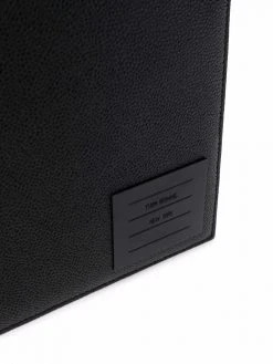 Best Sale ⌛ Thom Browne Grosgrain tab leather clutch bag clutch bags of men ✨ 16 Thom Browne grosgrain-tab leather clutch bag