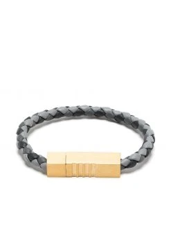 Thom Browne logo-engraved woven bracelet