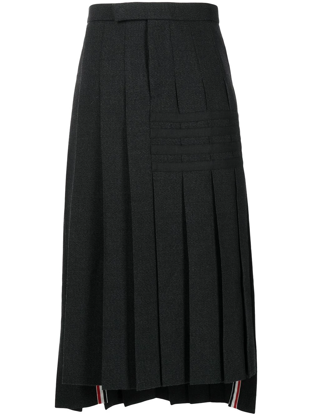 Cheap ✔️ Thom Browne 4 Bar Stripe pleated midi skirt tailored pants of men ✔️ 1 Thom Browne 4-Bar Stripe pleated midi skirt