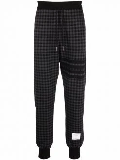 Thom Browne houndstooth-check track pants