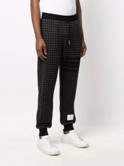 Top 10 π₯ Thom Browne Houndstooth check track pants sweatpants of men βοΈ 9 Thom Browne houndstooth-check track pants
