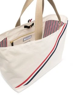 Flash Sale π Thom Browne RWB stripe canvas tote bag tote bags of men βοΈ 9 Thom Browne RWB stripe canvas tote bag