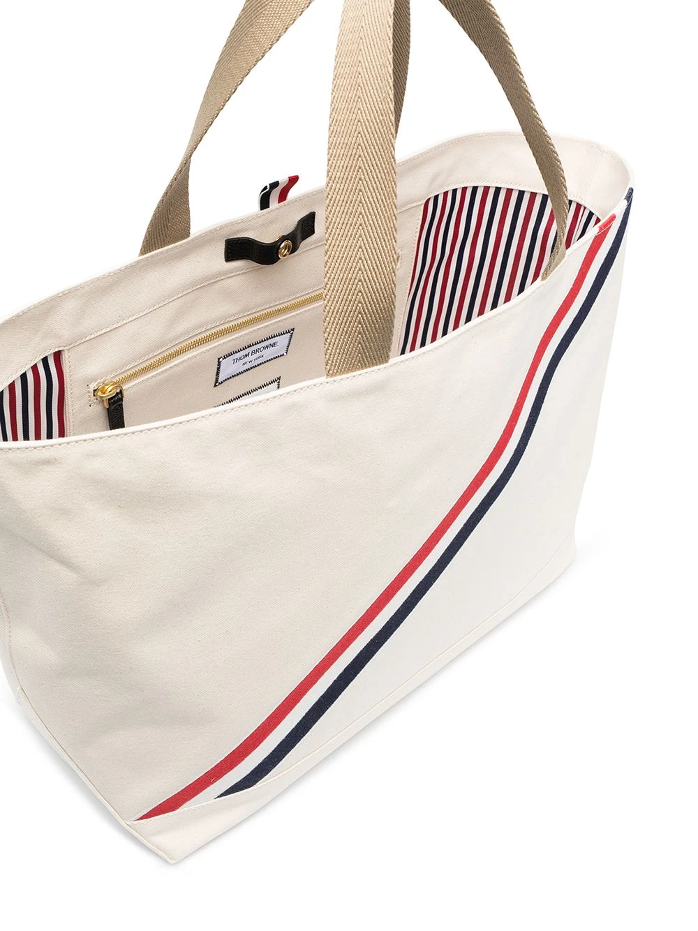 Flash Sale π Thom Browne RWB stripe canvas tote bag tote bags of men βοΈ 5 Thom Browne RWB stripe canvas tote bag