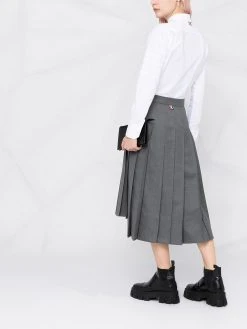 Thom Browne pleated midi skirt