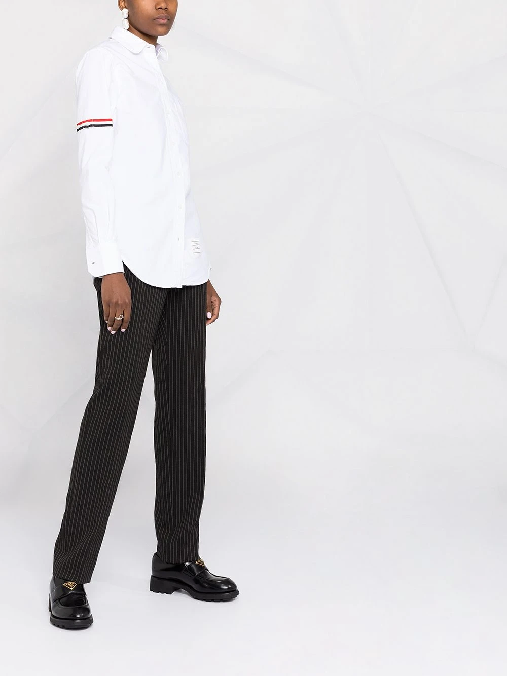 Coupon π Thom Browne RWB tri stripe armband shirt shirts of women π 6 Thom Browne RWB tri-stripe armband shirt