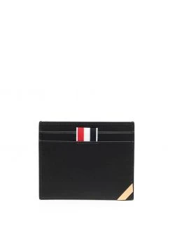 Thom Browne RWB-plaque leather cardholder