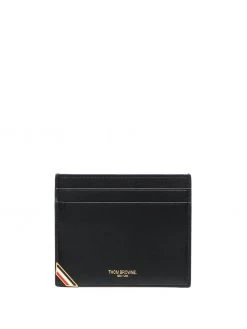 Thom Browne RWB-plaque leather cardholder