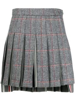 Thom Browne mini dropped back pleated skirt