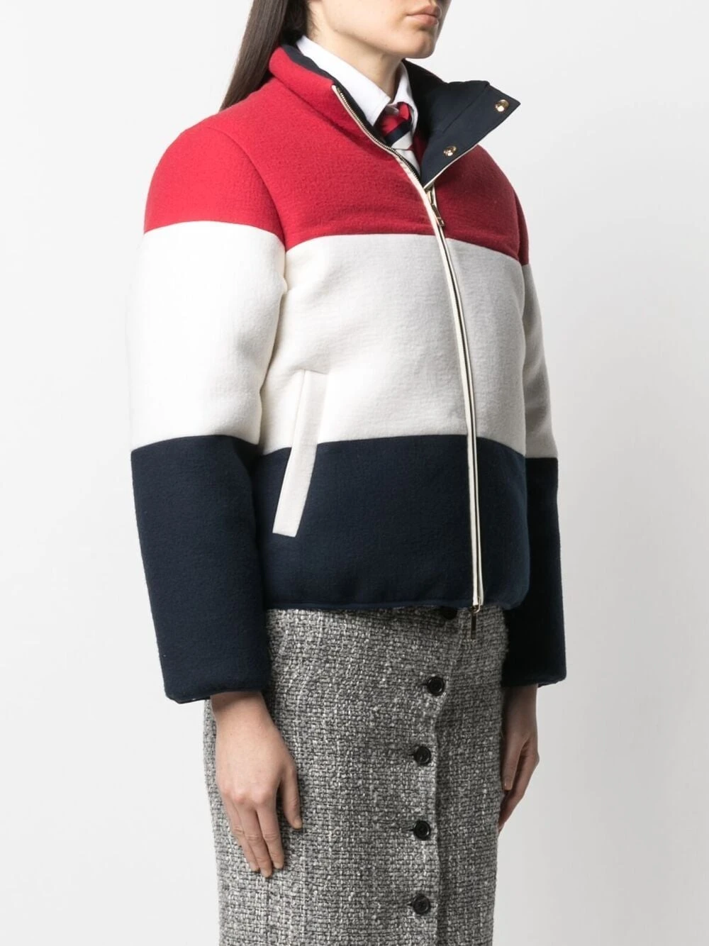 Brand new β Thom Browne Colour block puffer jacket down jackets of women π― 3 Thom Browne colour-block puffer jacket