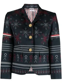 Thom Browne falling snowflake sports blazer