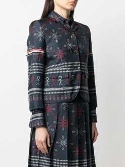 Thom Browne falling snowflake sports blazer