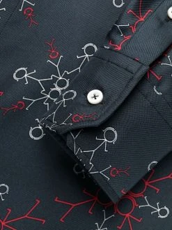 Thom Browne Snowflake fairisle shirt dress