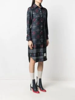 Thom Browne Snowflake fairisle shirt dress