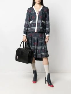 Thom Browne stick figure-print blouse