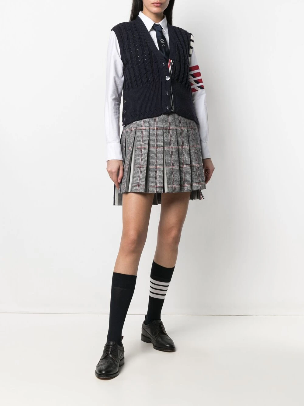 Cheapest βοΈ Thom Browne Cable knit sleeveless cardigan cardigans of women π 2 Thom Browne cable-knit sleeveless cardigan