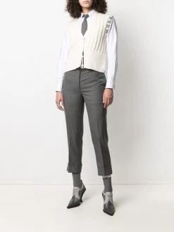 Thom Browne cable knit vest top