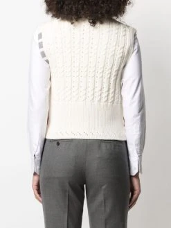 Thom Browne cable knit vest top