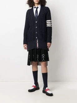 Thom Browne Pointelle cable-knit cardigan