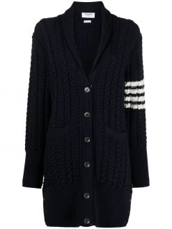 Thom Browne Pointelle cable-knit cardigan