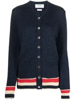 Thom Browne RWB stripe knitted cardigan