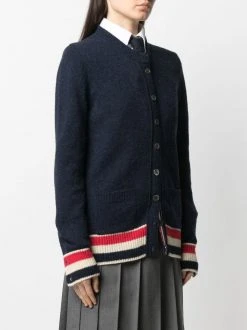 Thom Browne RWB stripe knitted cardigan