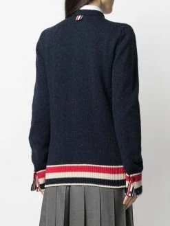 Thom Browne RWB stripe knitted cardigan