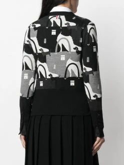 Thom Browne intarsia-pattern cardigan