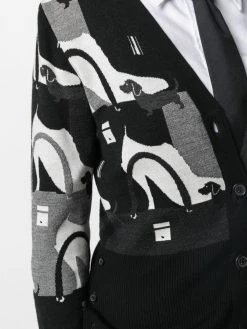 Thom Browne intarsia-pattern cardigan