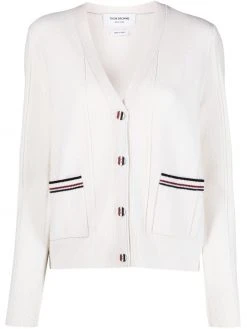 Thom Browne wide stripe mixed stitch cardigan